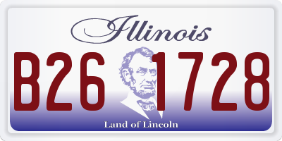 IL license plate B261728