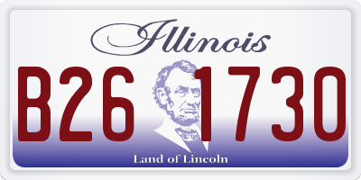 IL license plate B261730