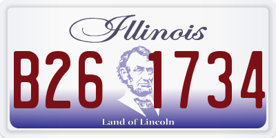IL license plate B261734
