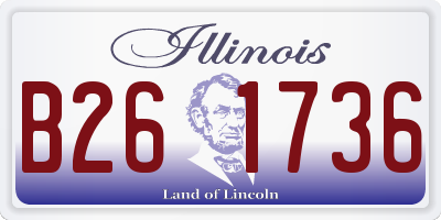 IL license plate B261736