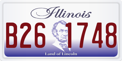IL license plate B261748
