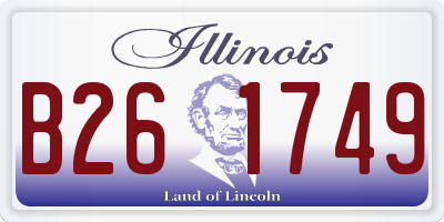 IL license plate B261749