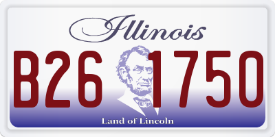 IL license plate B261750
