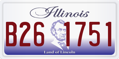 IL license plate B261751