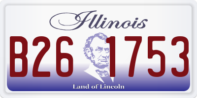 IL license plate B261753