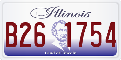 IL license plate B261754