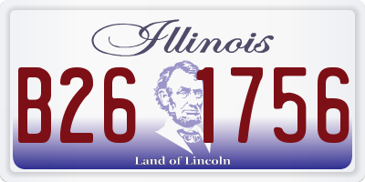 IL license plate B261756
