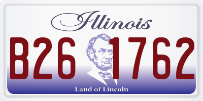 IL license plate B261762