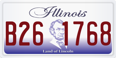 IL license plate B261768