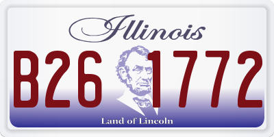 IL license plate B261772