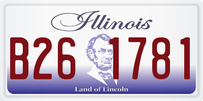 IL license plate B261781