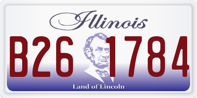 IL license plate B261784