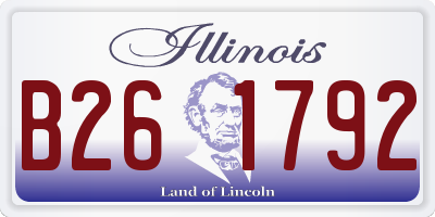 IL license plate B261792