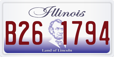 IL license plate B261794