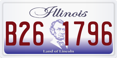 IL license plate B261796