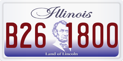 IL license plate B261800