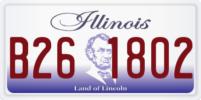 IL license plate B261802