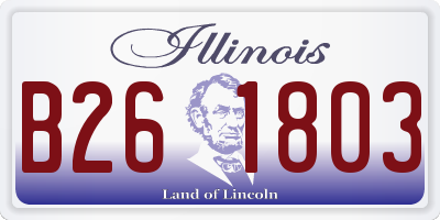 IL license plate B261803