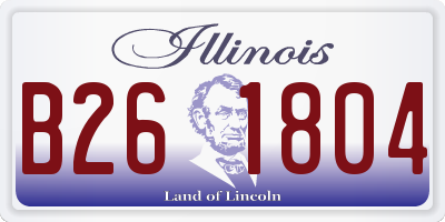 IL license plate B261804