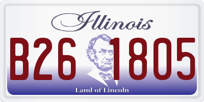IL license plate B261805