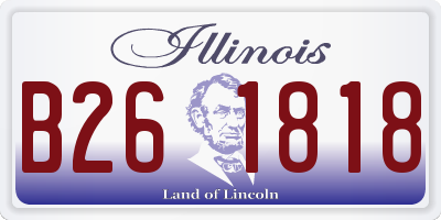 IL license plate B261818