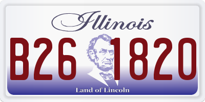 IL license plate B261820