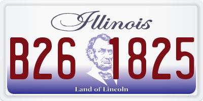 IL license plate B261825