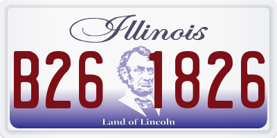 IL license plate B261826