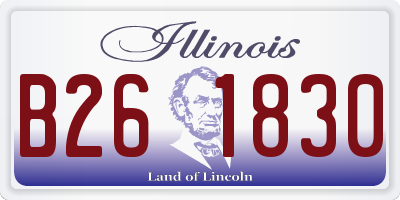 IL license plate B261830