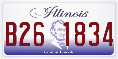 IL license plate B261834