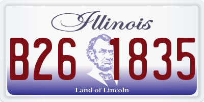 IL license plate B261835