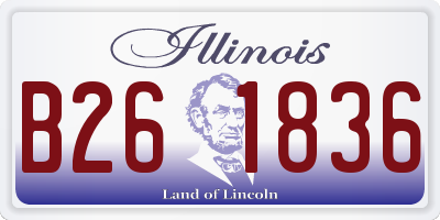 IL license plate B261836