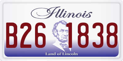 IL license plate B261838
