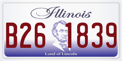IL license plate B261839