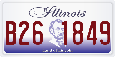 IL license plate B261849
