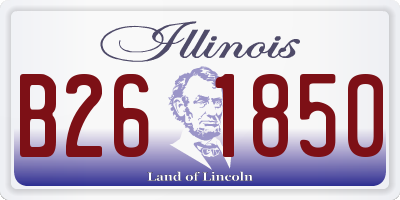 IL license plate B261850