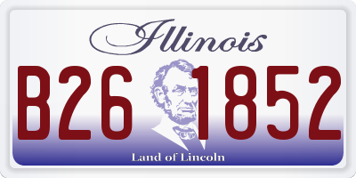 IL license plate B261852