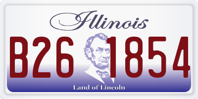 IL license plate B261854