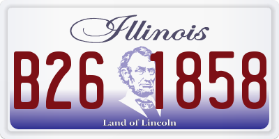 IL license plate B261858