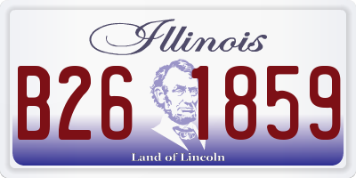 IL license plate B261859