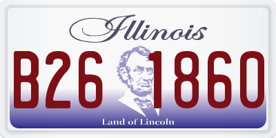 IL license plate B261860