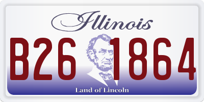 IL license plate B261864