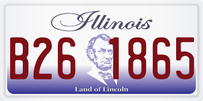 IL license plate B261865