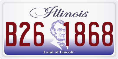 IL license plate B261868