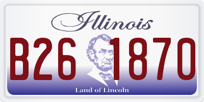 IL license plate B261870