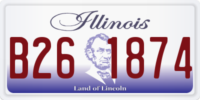 IL license plate B261874