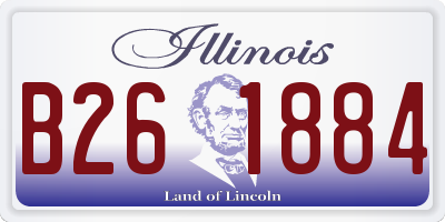 IL license plate B261884