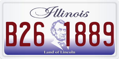 IL license plate B261889
