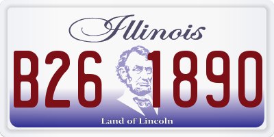 IL license plate B261890