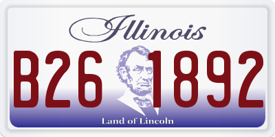 IL license plate B261892